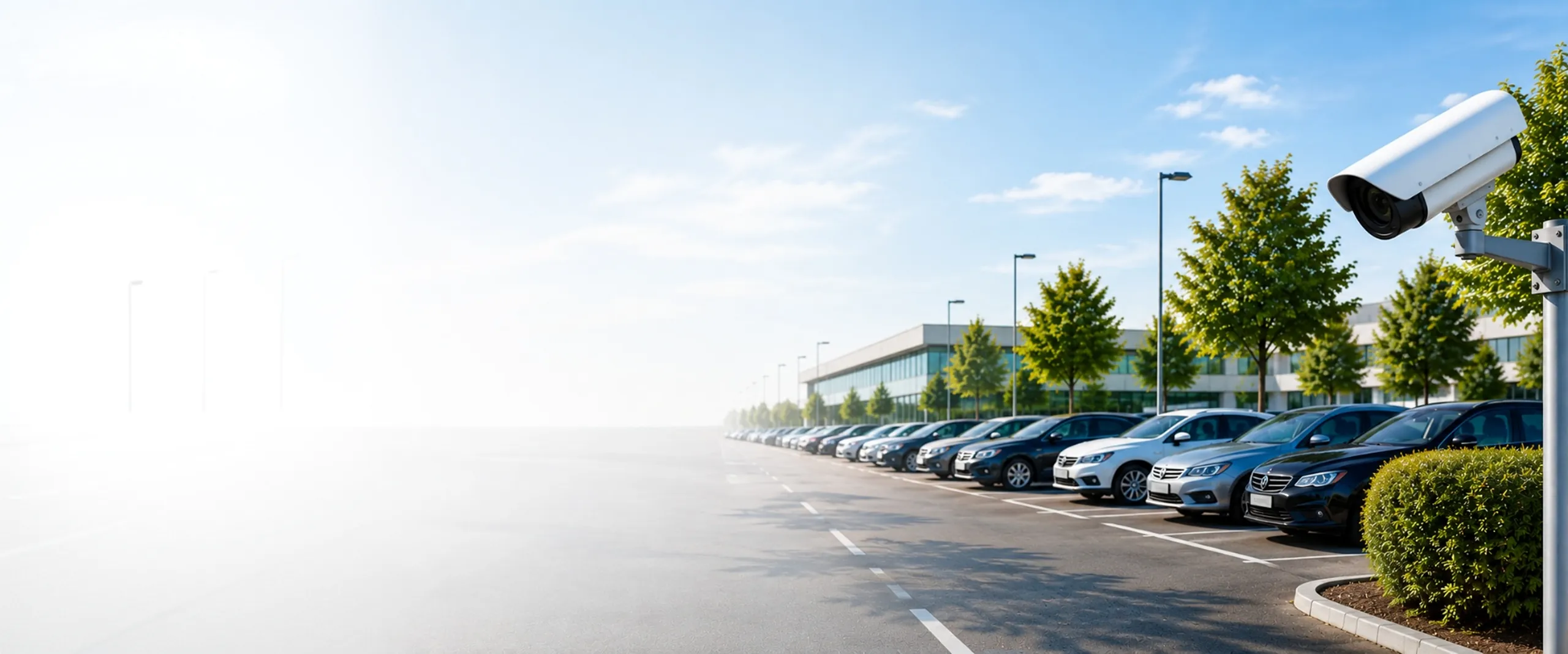 Car park monitored by an ANPR surveillance camera